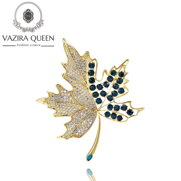 VQ Leaf Brooch - Picture 1 of 6